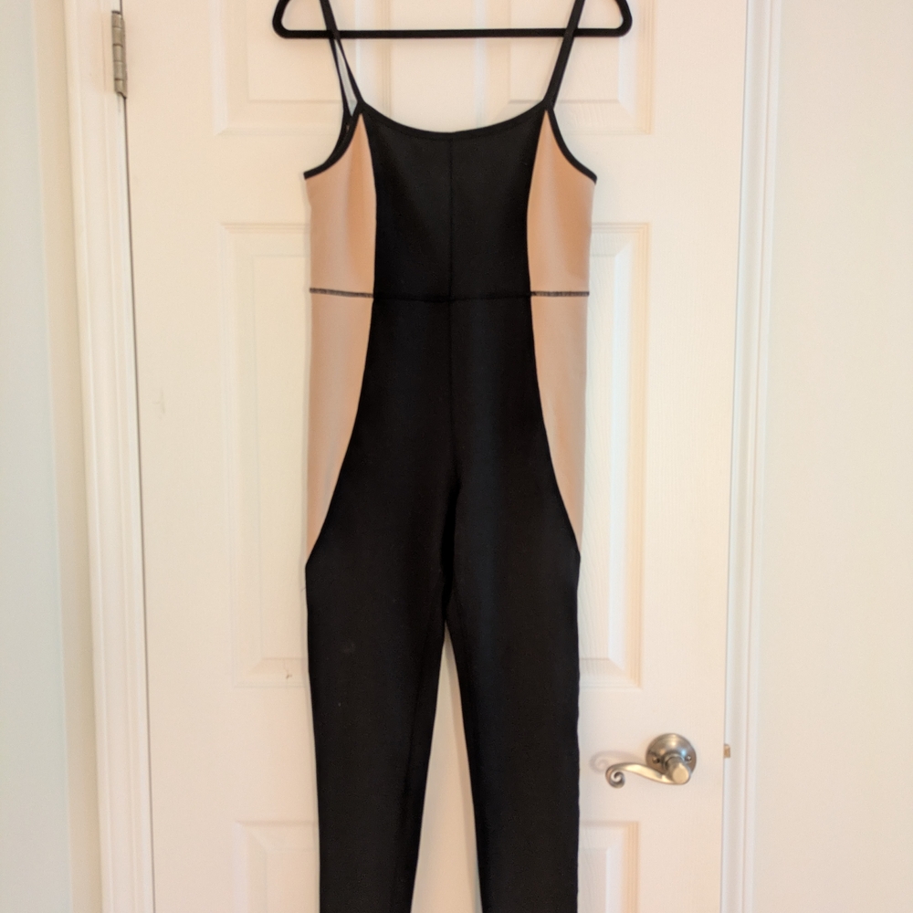 Aritzia Wilfred Black and Tan Jumpsuit